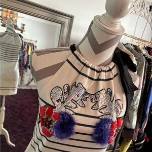 Cynthia Rowley Embellished Halter Dress